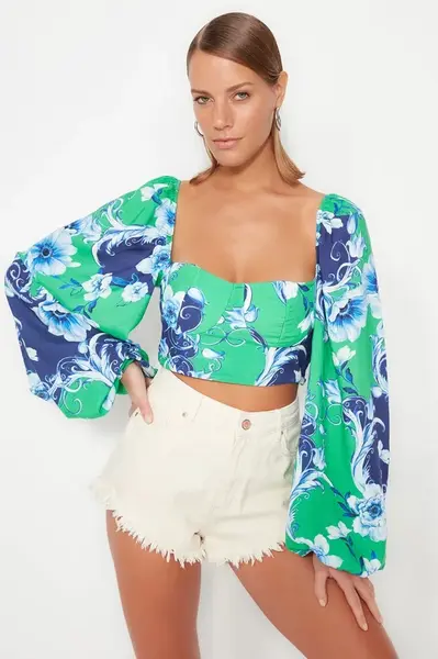 Dámsky Crop Top Trendyol Floral