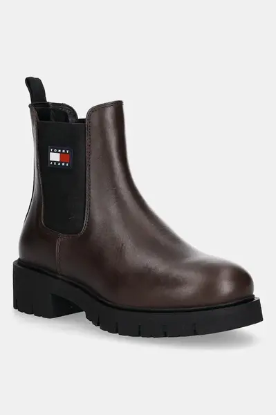 Topánky chelsea Tommy Jeans TJW CHELSEA LEATHER BOOT