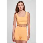 Women's Recycled Square Sports Bra paleorange