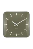 Nástěnné hodiny Karlsson Sucinto Dome Square 35 x 35 x 4,5 cm bílá barva