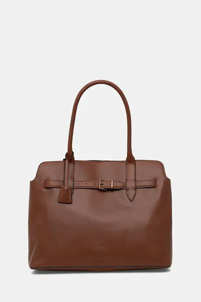 Kožená kabelka Marc O'Polo černá barva, 50818770301104