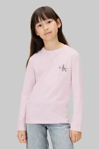 Detská bavlnená košeľa s dlhým rukávom Calvin Klein Jeans