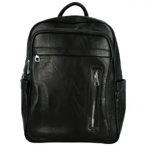 Trendy dámský koženkový batůžek Tangia, černý