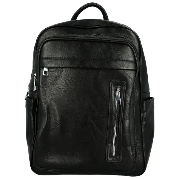 Trendy dámský koženkový batůžek Tangia, černý