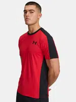 Pánské tričko Under Armour UA HG Wordmark SS-RED - Pánské