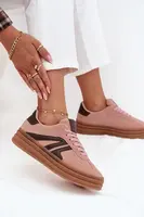 Boto Sametové dámske tenisky na platforme Ružové Skye