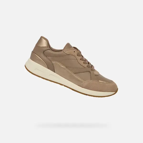 Beige women's sneakers Geox Bulmya - Women's