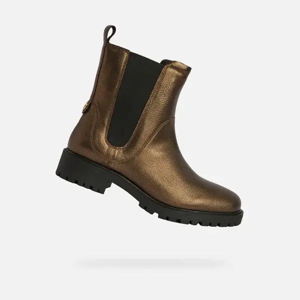 Gold Geox Hoara Women's Ankle Boots - Ladies