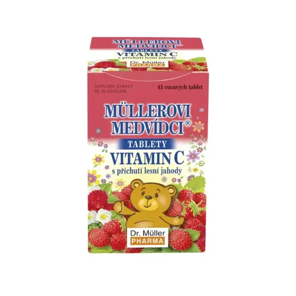 Dr. Müller Müllerovi medvídci s vitaminem C lesní jahoda 45 tablet
