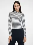 Navy Blue Women's Striped Long Sleeve T-Shirt ORSAY - Women's