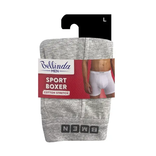 Bellinda Pánské bavlněné boxerky Sport vel. L 1 ks šedé
