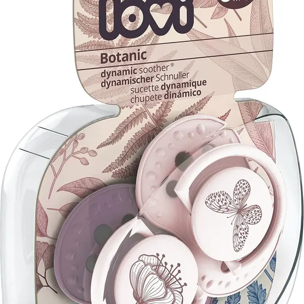 LOVI Dudlík silikonový dynamický Botanic dívka 3-6m 2 ks