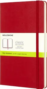 Zápisník MOLESKINE tvrdý čistý červený L