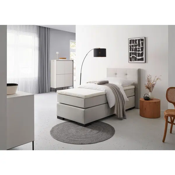 MID.YOU POSTEL BOXSPRING, 90/200 cm, šedá