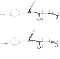 Savage gear návazec linethru corkscrew rig 45 cm - nosnost 31 kg /vel.háčku 1/0/ 2 kusy