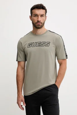 Tričko Guess ARLO pánské, béžová barva, s aplikací, Z4GI18 J1314