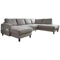 MID.YOU SEDACÍ SOUPRAVA, textil, šedá