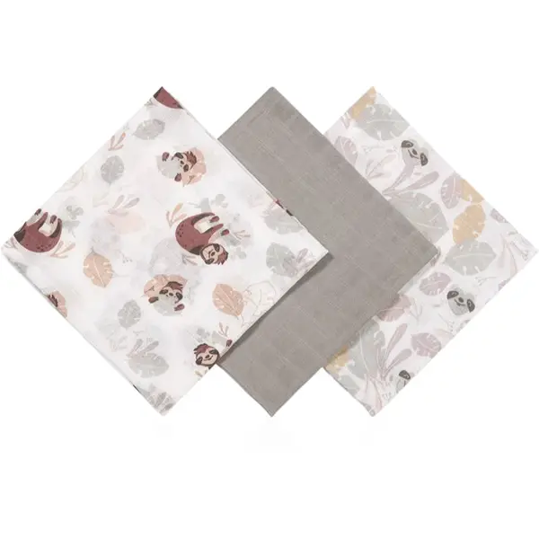 BabyOno Muslin Diapers Super Soft látkové pleny Grey 70x70 cm 3 ks