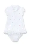 Kojenecké bavlněné šaty Polo Ralph Lauren bílá barva, mini, 310676237002