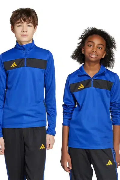 Dětská mikina adidas Performance modrá barva, s aplikací, JW4607