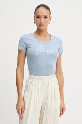 Tričko Guess dámské, modrá barva, W5YI46 J1314
