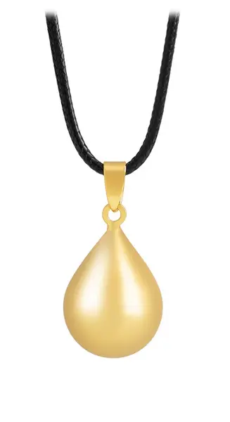 MUMMY BELL Pozlacený náhrdelník Rolnička Kapka Lásky KAPLZ