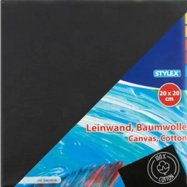 Plátno 20x20 cm černé