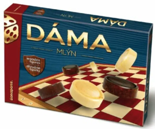 Dáma + mlýn společenská hra v krabici