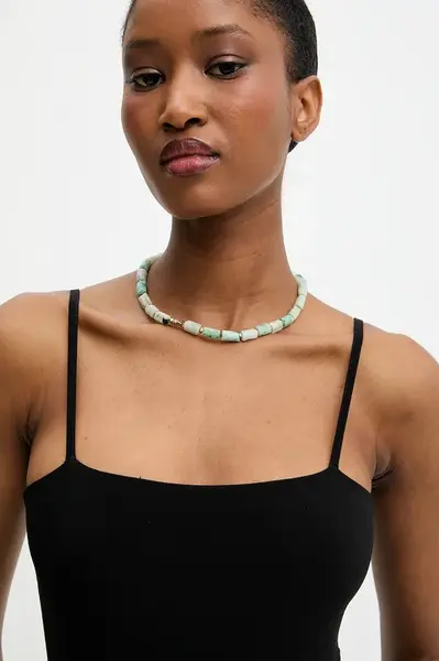 Ručně vyrobený náhrdelník s jaspisem kiwi Answear Lab