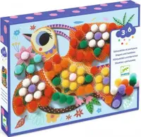 Koláže s bambulkami - Ptáci