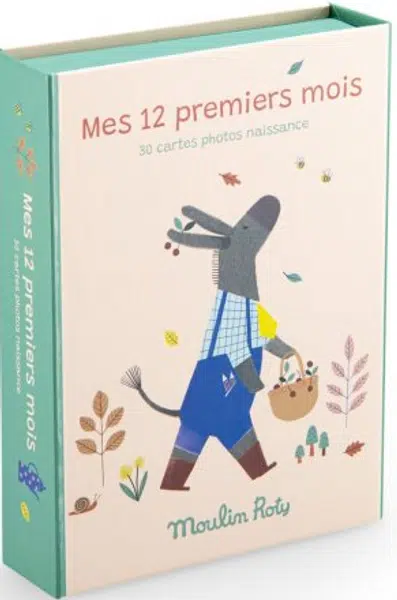 Milníkové kartičky 12 měsíců Oslík