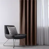 Zatemňovací závěs blackout RESTILO tmavě hnědý 140 x 245 cm 1 ks