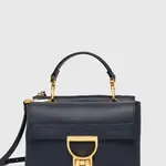 Kožená kabelka Coccinelle černá barva