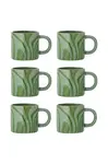 Sada hrnků Bloomingville Ninka 250 ml 6-pack zelená barva