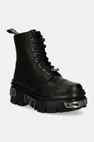 Kožené workery New Rock CRUST NEGRO + REACTOR NEGRO