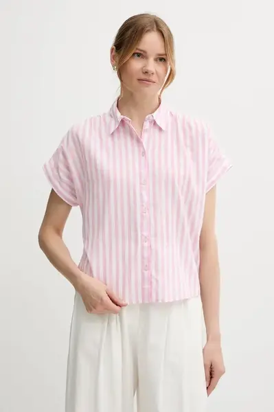 Košile s příměsí lnu United Colors of Benetton