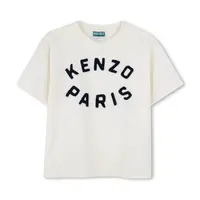 Dětské bavlněné tričko Kenzo Kids bílá barva, s potiskem, K61163