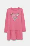 Dětské bavlněné šaty Guess růžová barva, mini, K3YK13 KA6W4