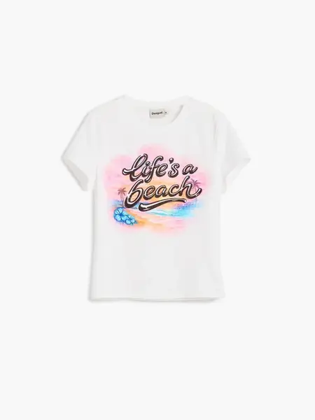Desigual Tričko  zmiešané farby / biela