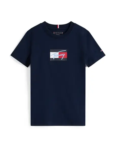 TOMMY HILFIGER Tričko  námornícka modrá / červená / čierna / biela