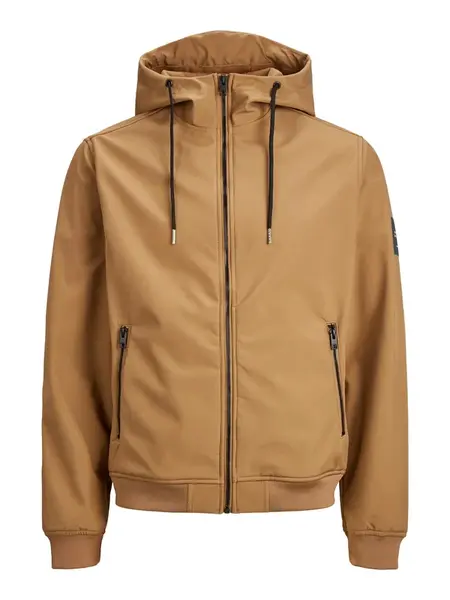 JACK & JONES Prechodná bunda  svetlohnedá / čierna