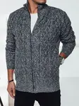 Sweter męski rozpinany szary Dstreet
