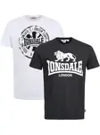 LONSDALE Tričko 'Dildawn'  čierna / biela