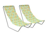 Sada 2 ks skladacích plážových lehátok SAND LEMON, farebné