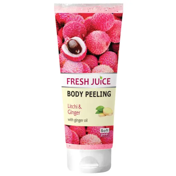Tělový peeling Fresh Juice - Liči a Zázvor 200 ml
