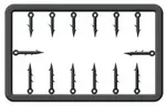 Cralusso trn plastic bait spike 14 ks - 5+7 mm