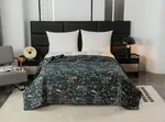 Přehoz na postel LIŠKA A ZAJÍC tmavě zelený Rozměr: 170 x 210 cm