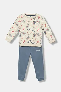 Detská tepláková súprava Puma MINICATS AOP Crew Set FL INF