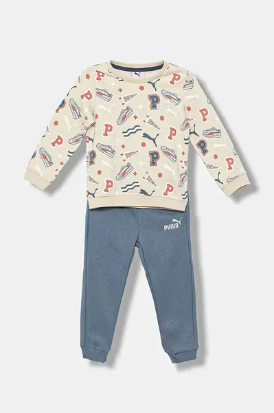 Detská tepláková súprava Puma MINICATS AOP Crew Set FL INF