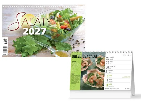 Kalendář 2027 stolní Saláty